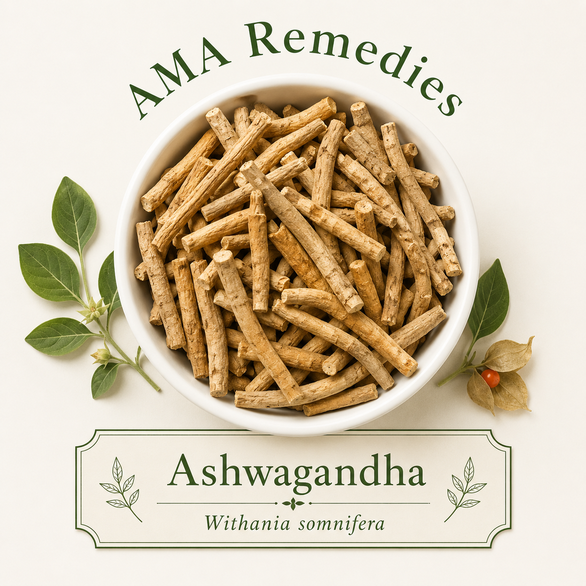 Ashwagandha (Withania somnifera) — Organic Dried Root