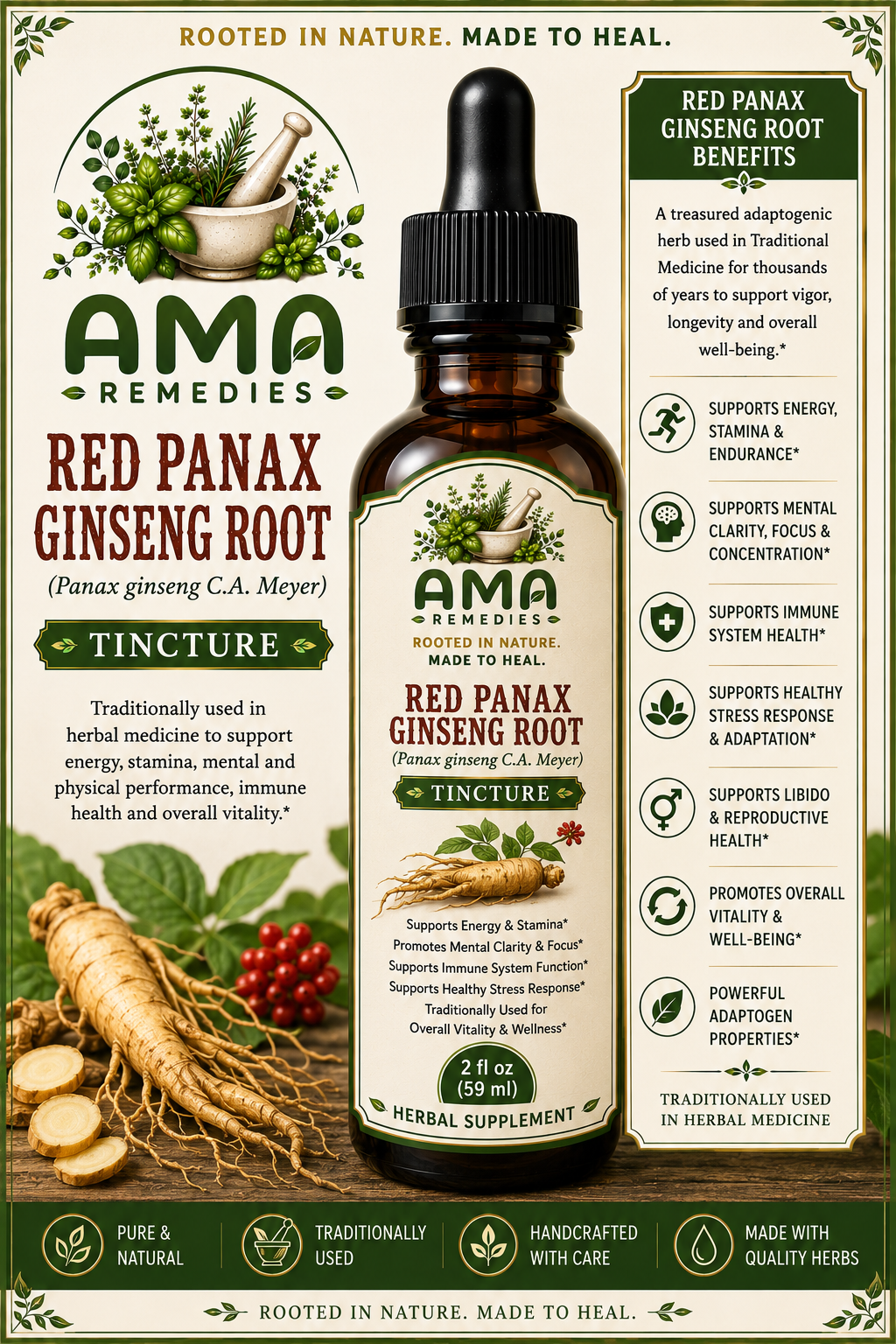 Red Panax Ginseng Root Tincture