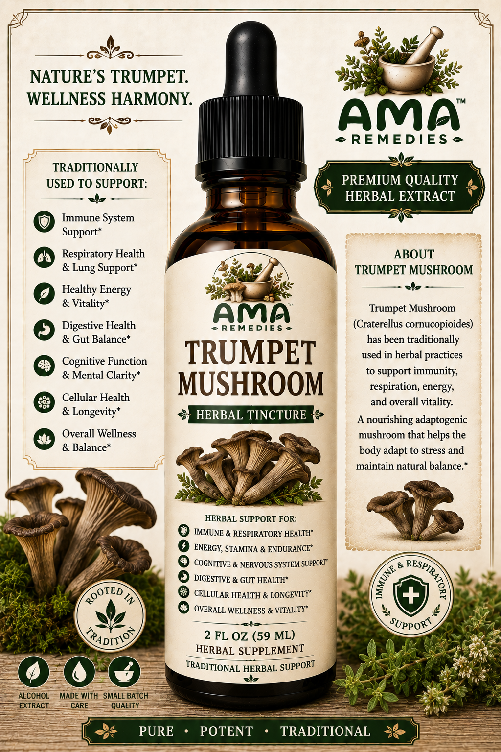 Trumpet Mushroom Tincture