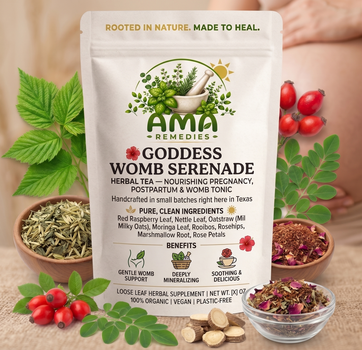 Goddess Womb Serenade Loose Leaf Tea (Organic)