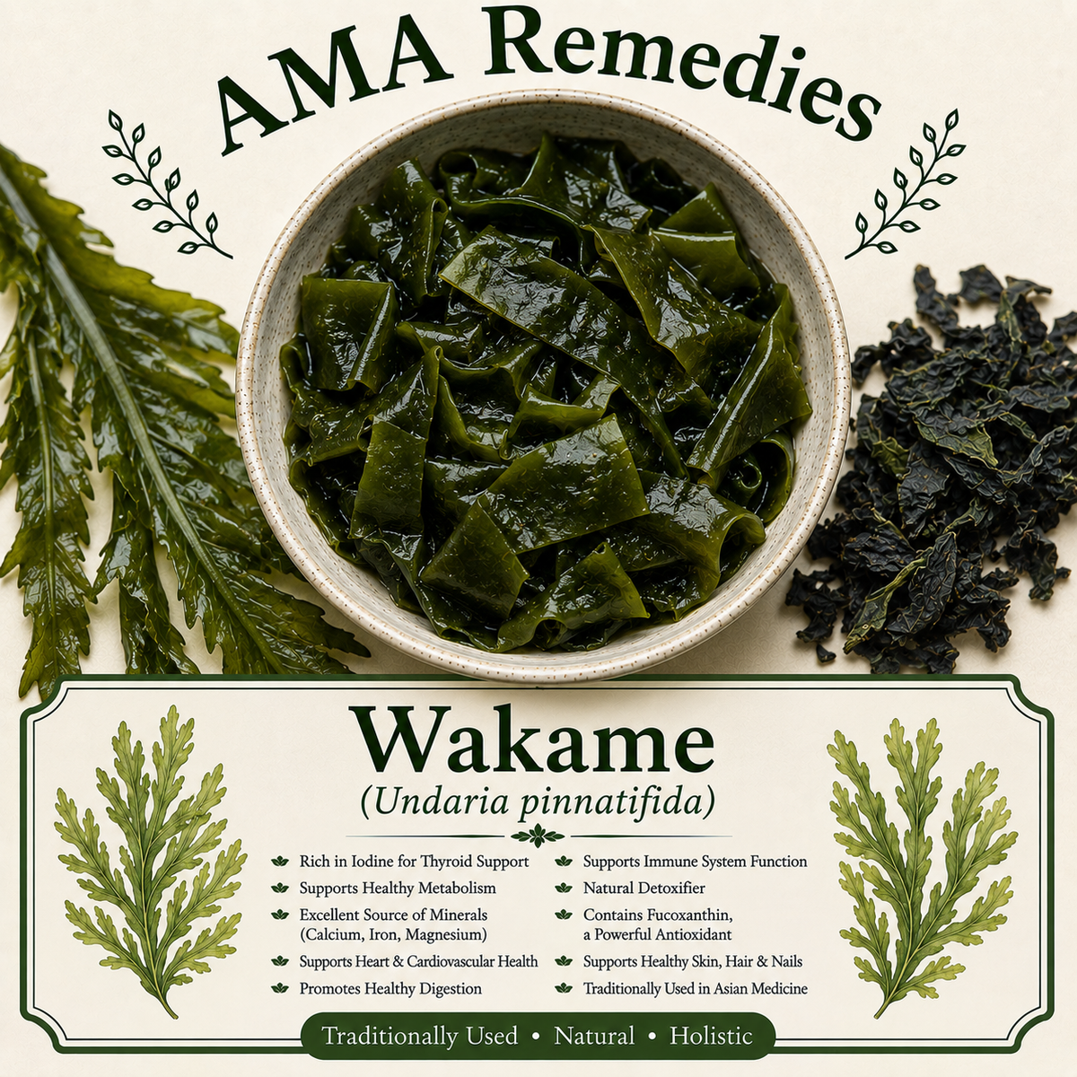 Wakame (Undaria pinnatifida) — Dried Seaweed