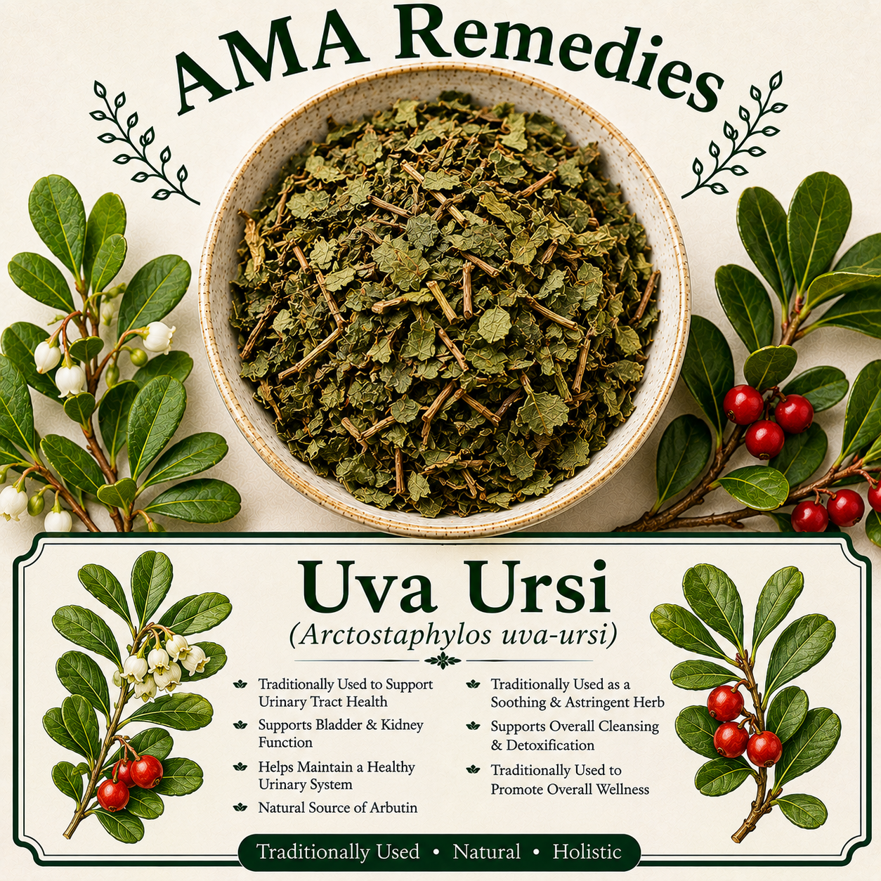 Uva Ursi (Arctostaphylos uva-ursi)