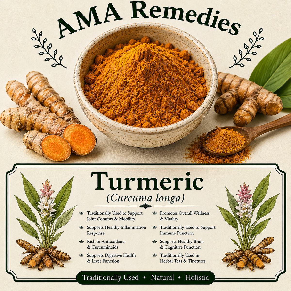 Turmeric (Curcuma longa) — Dried Rhizome