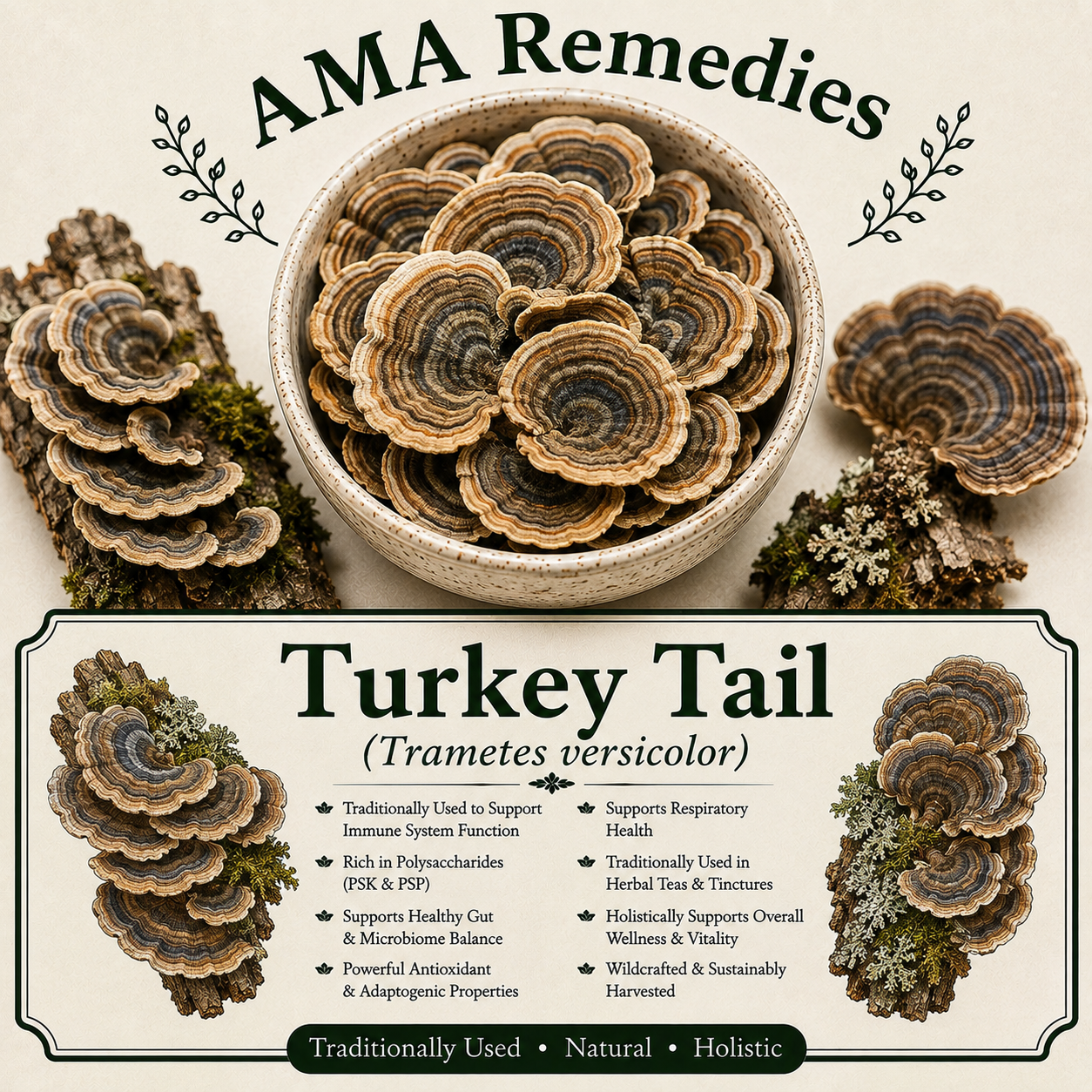 Turkey Tail (Trametes versicolor)