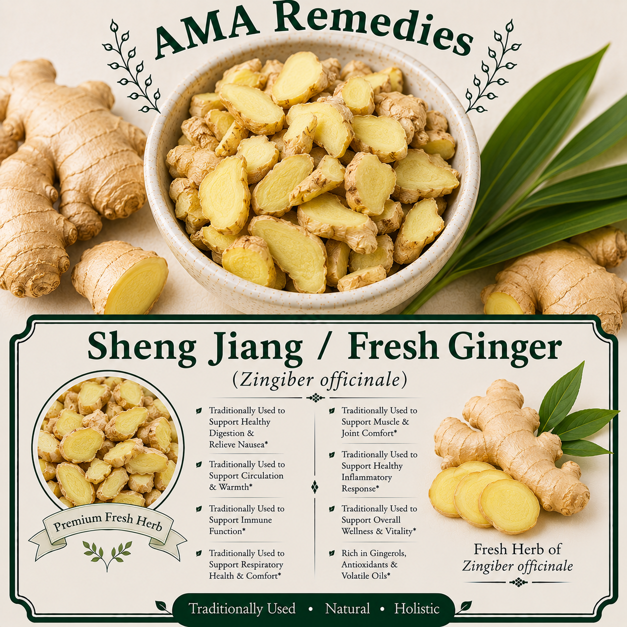 Sheng Jiang / Fresh Ginger (Zingiber officinale)