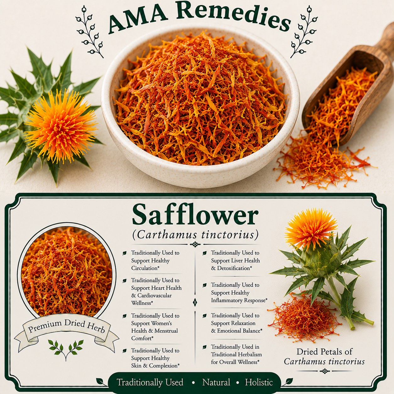 Safflower (Carthamus tinctorius)