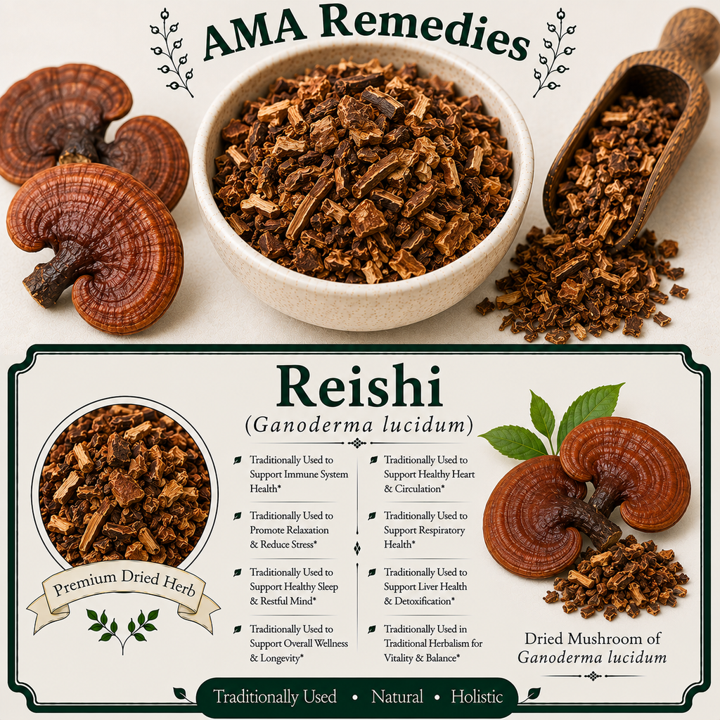 Reishi (Ganoderma lucidum) — Dried Mushroom