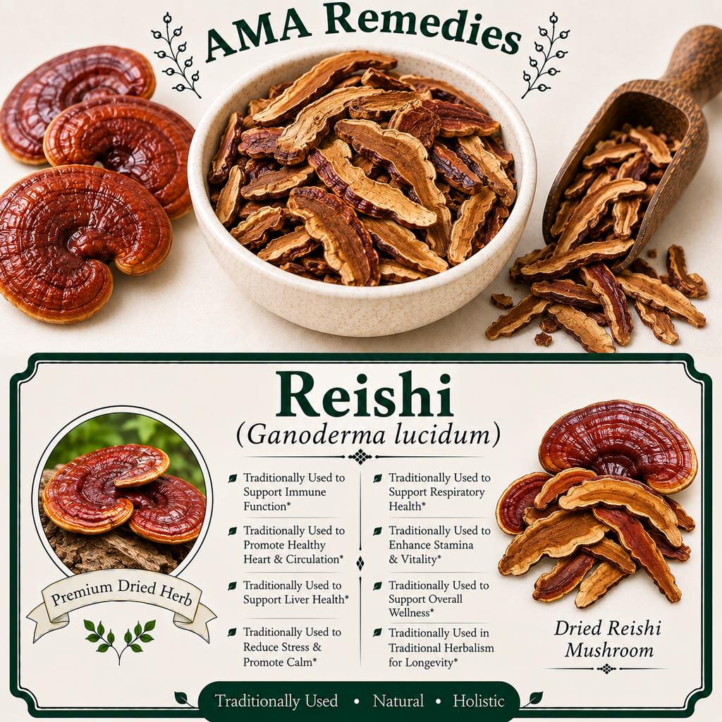 Reishi (Ganoderma lucidum) — Dried Mushroom