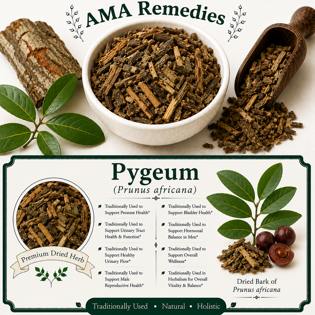 Pygeum Bark (Prunus africana)