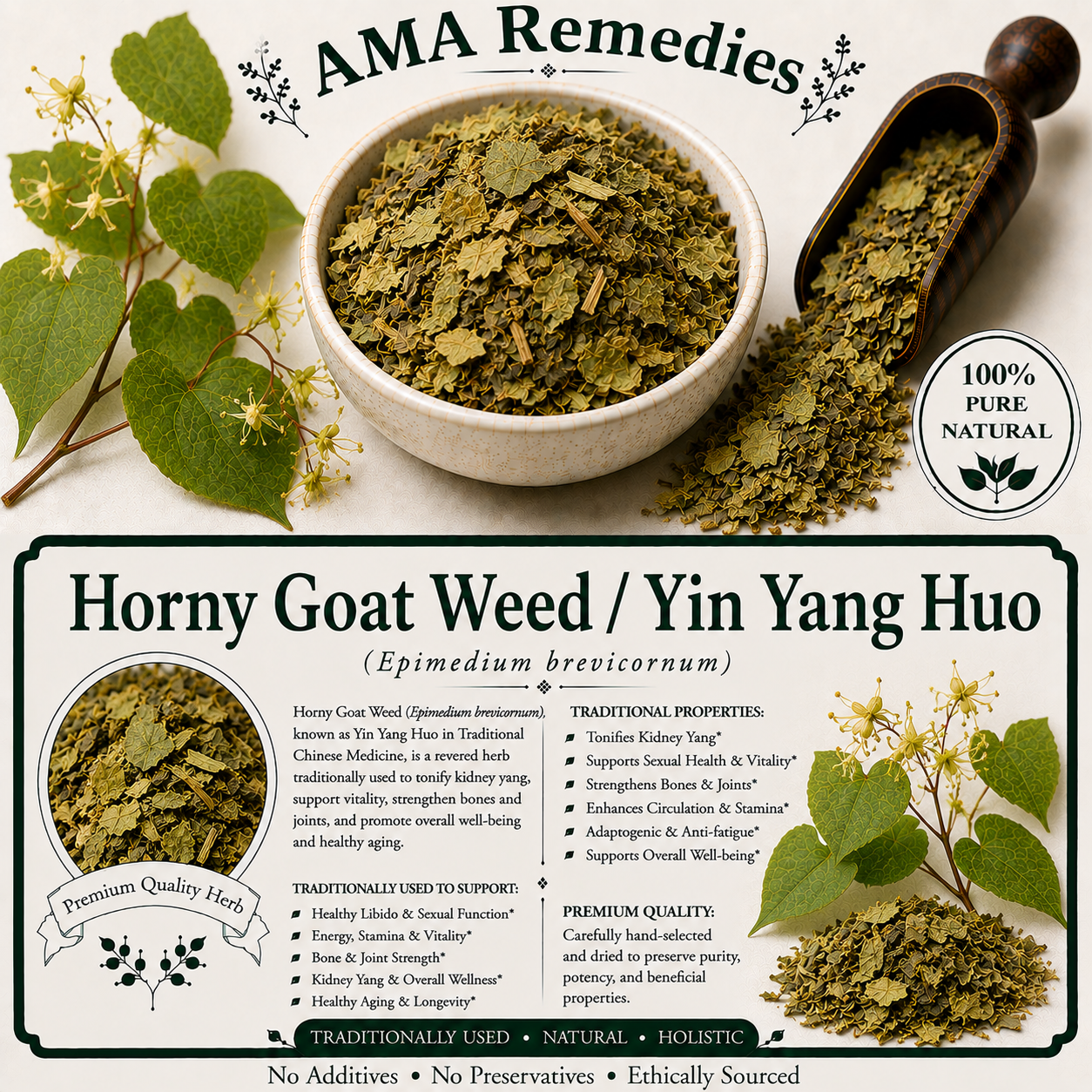 Horny Goat Weed / Yin Yang Huo (Epimedium brevicornum)