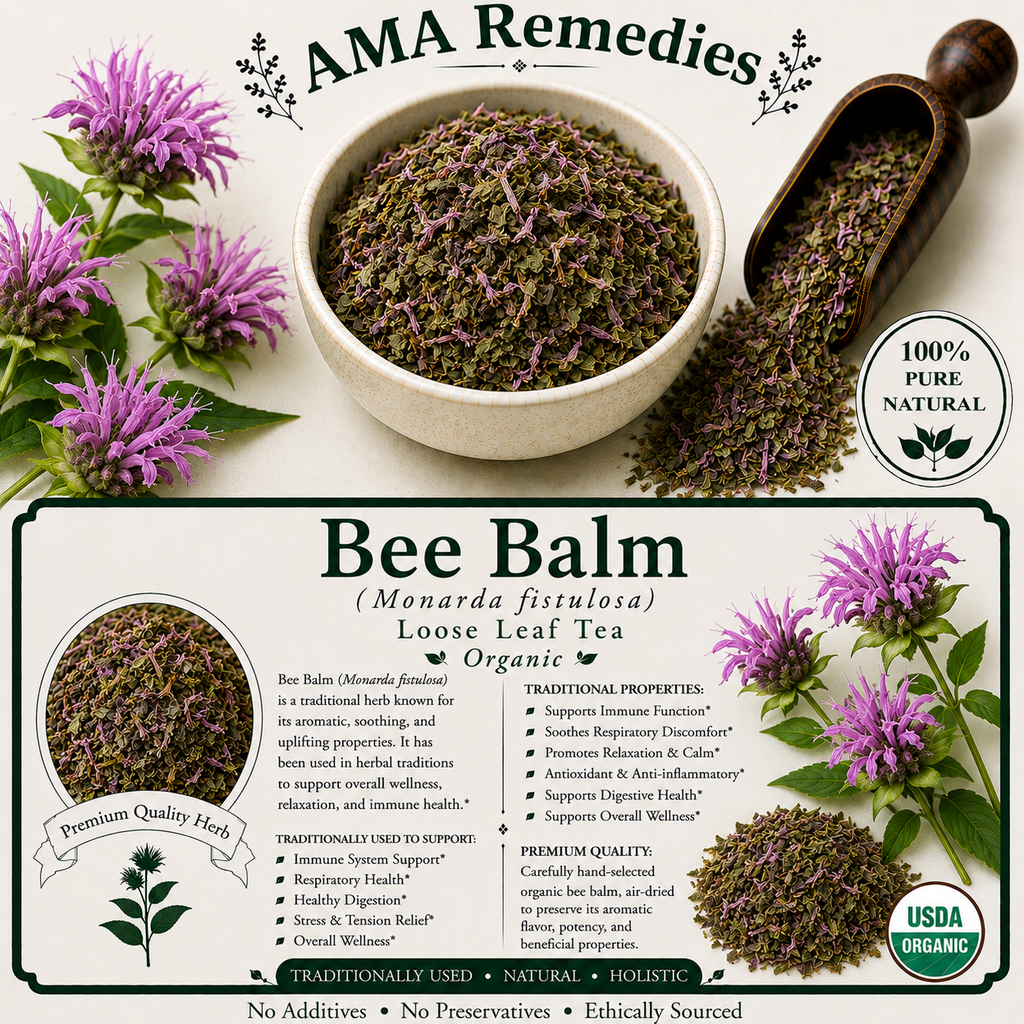Bee Balm (Monarda fistulosa) Loose Leaf Tea (Organic)