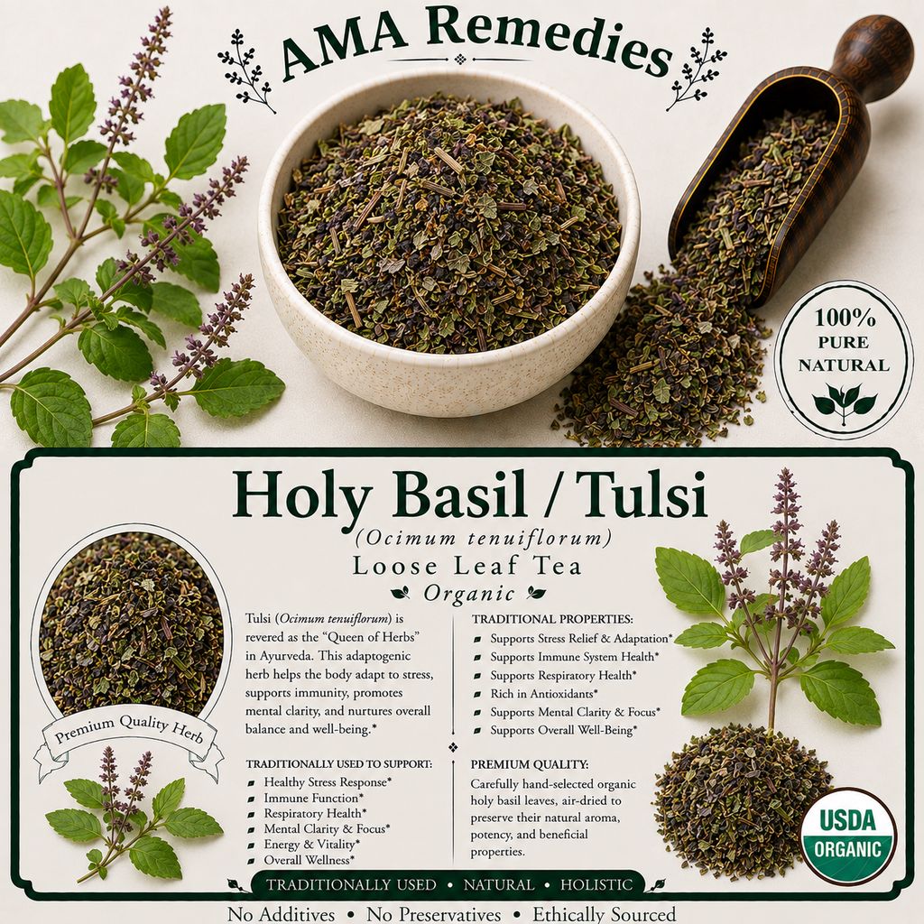 Holy Basil / Tulsi (Ocimum tenuiflorum) — Dried Leaves