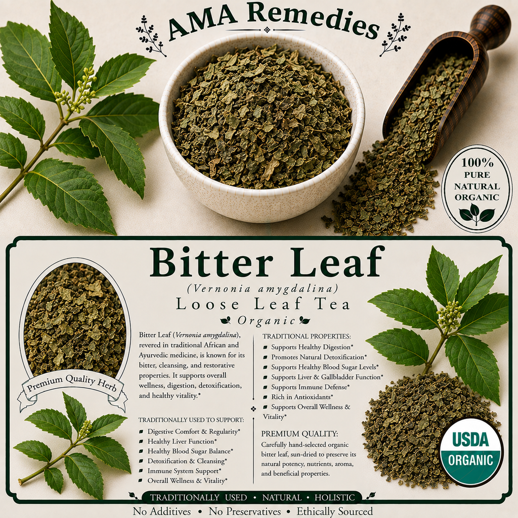 Bitter Leaf (Vernonia amygdalina) — Organic Dried Leaves