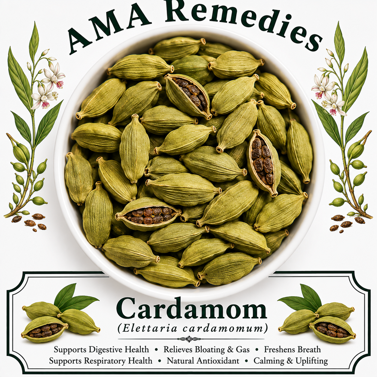 Cardamom (Elettaria cardamomum)