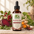 Red River Flow Tincture - Hawthorn, Beet & Turmeric Herbal Blend, Small Batch Extract